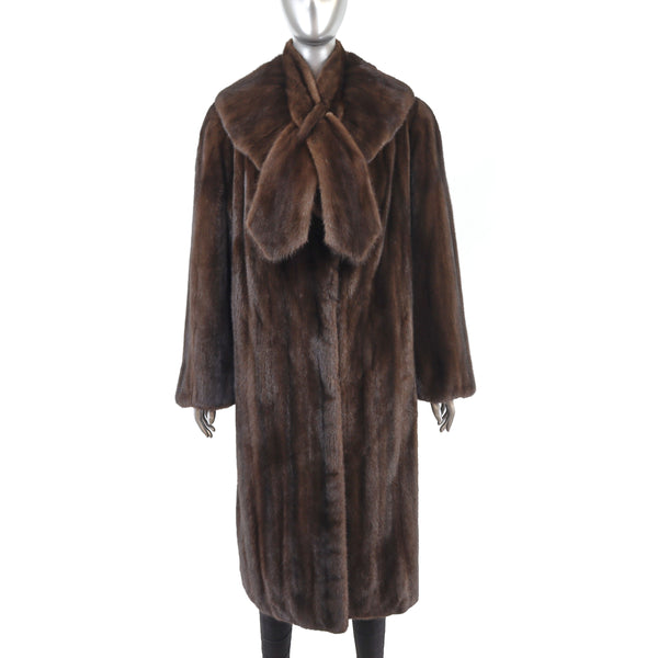 Lunaraine Mink Coat with Scarf - Size L