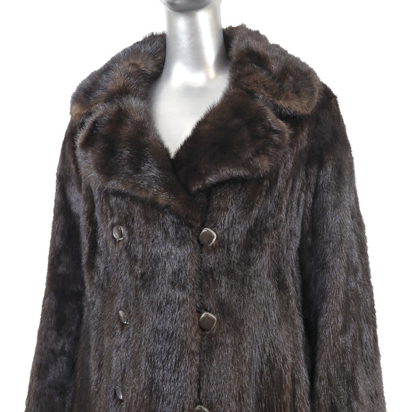 Mahogany Mink Coat- Size M