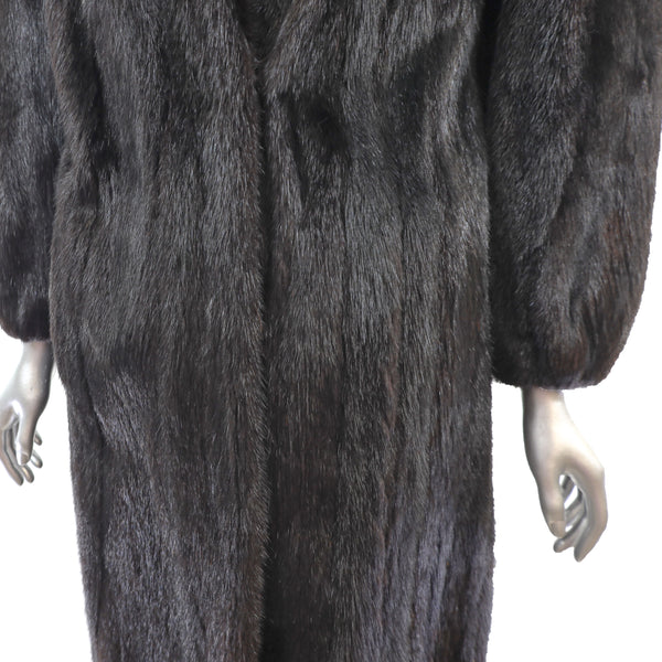 Mahogany Mink Coat with Matching Hat- Size M