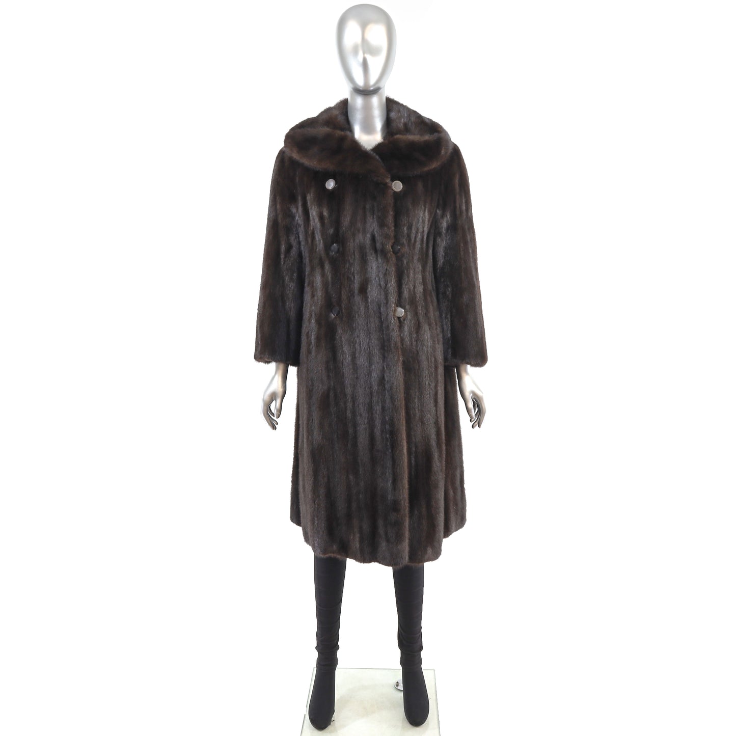 Dark Brown Mink Coat- Size M
