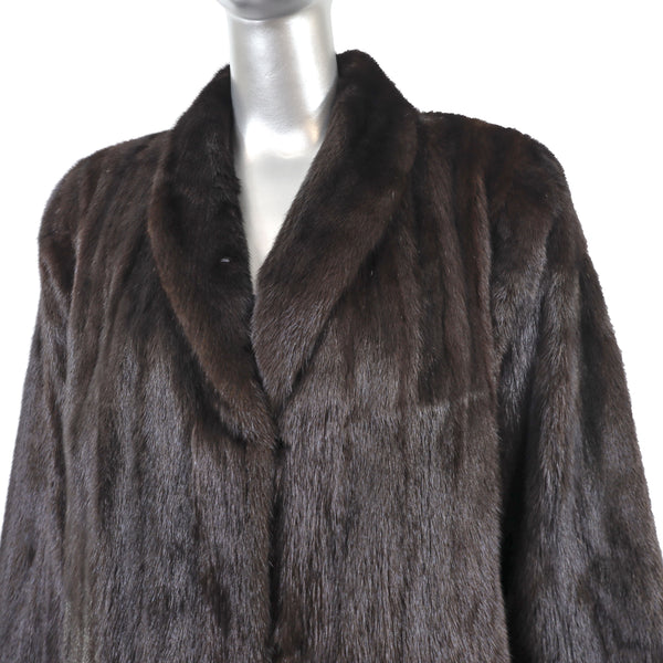 Mahogany Mink Coat- Size M