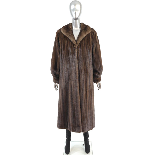 Revillon/ Saks-Fifth Avenue Mahogany Mink Coat- Size M