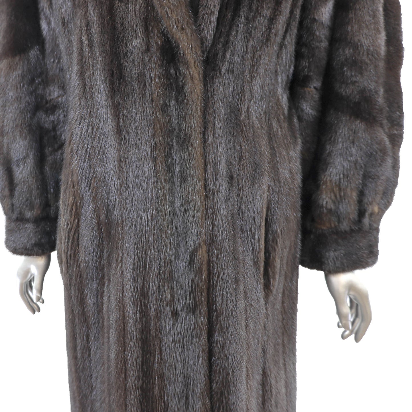 Dark Mahogany Mink Coat- Size L