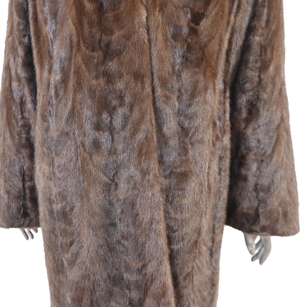Mahogany Section Mink Coat- Size L