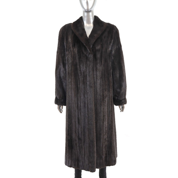Dark Mahogany Mink Coat- Size XL