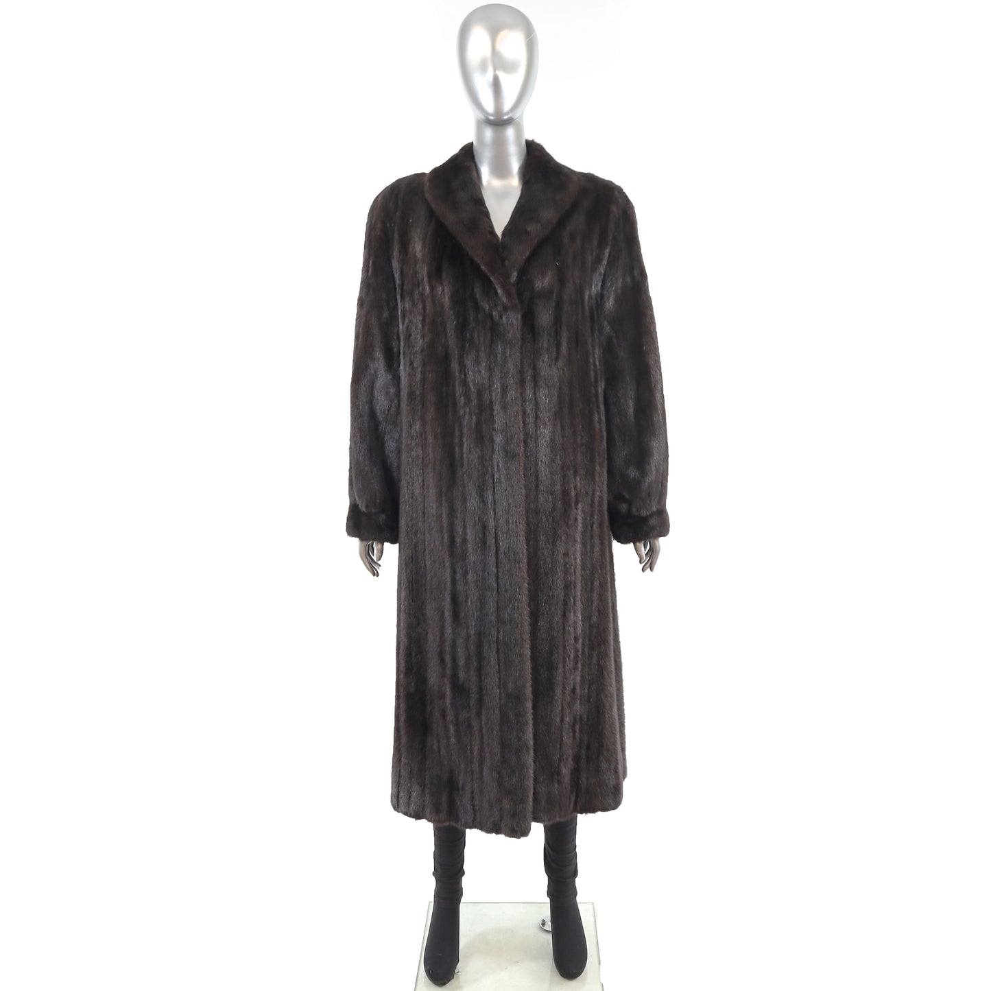 Black Mink Coat- Size XL