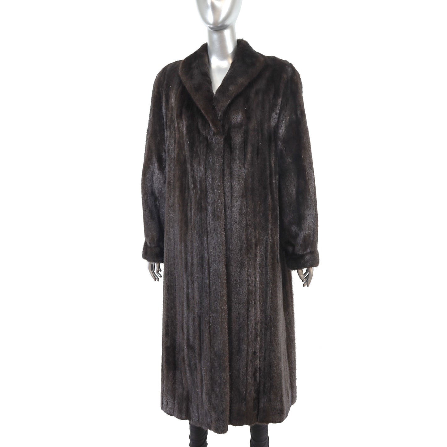 Black Mink Coat- Size XL