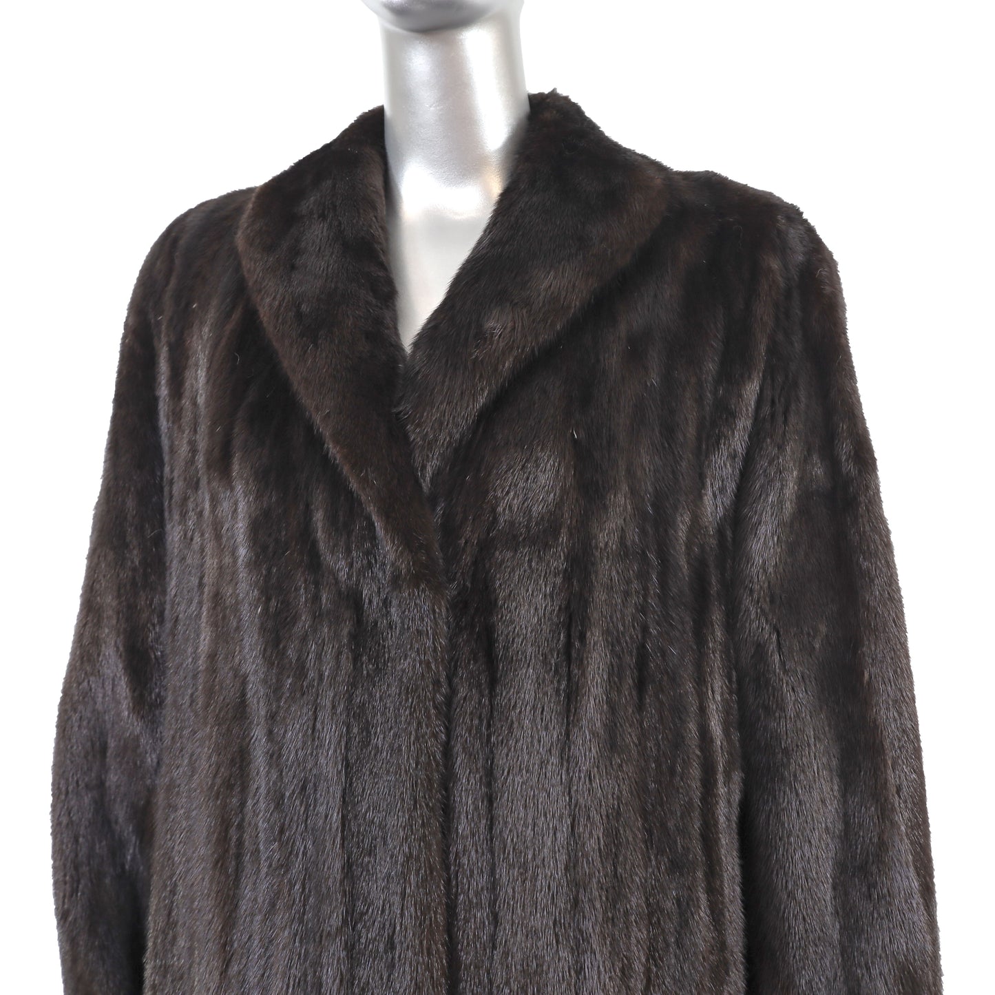 Black Mink Coat- Size XL