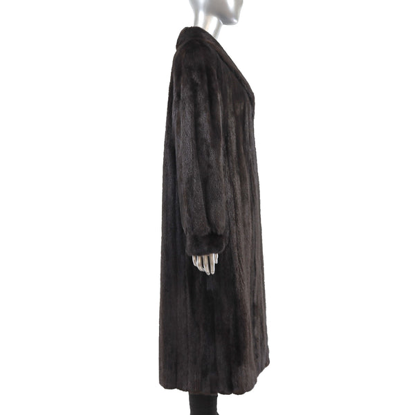 Dark Mahogany Mink Coat- Size XL