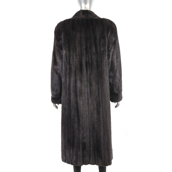 Dark Mahogany Mink Coat- Size XL