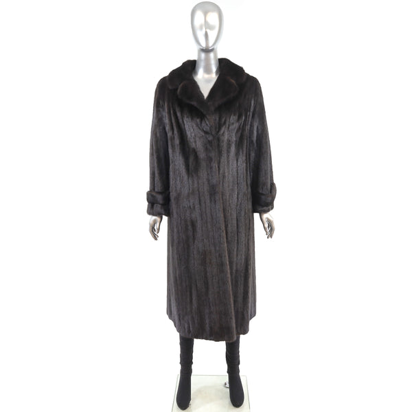 Dark Mahogany Mink Coat- Size M