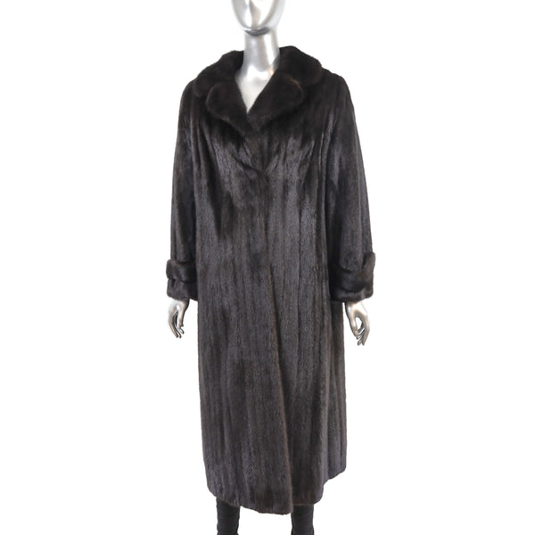 Dark Mahogany Mink Coat- Size M