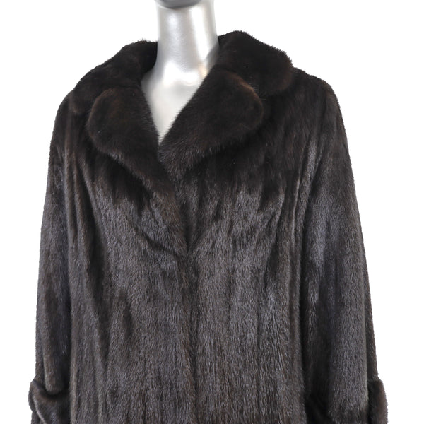 Dark Mahogany Mink Coat- Size M