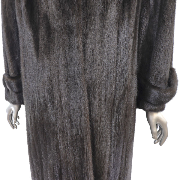 Dark Mahogany Mink Coat- Size M