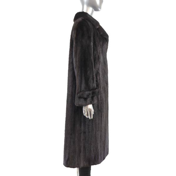 Dark Mahogany Mink Coat- Size M