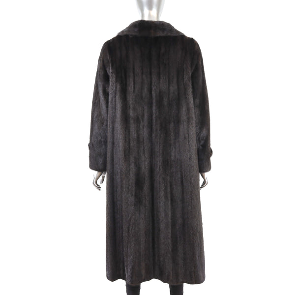 Dark Mahogany Mink Coat- Size M