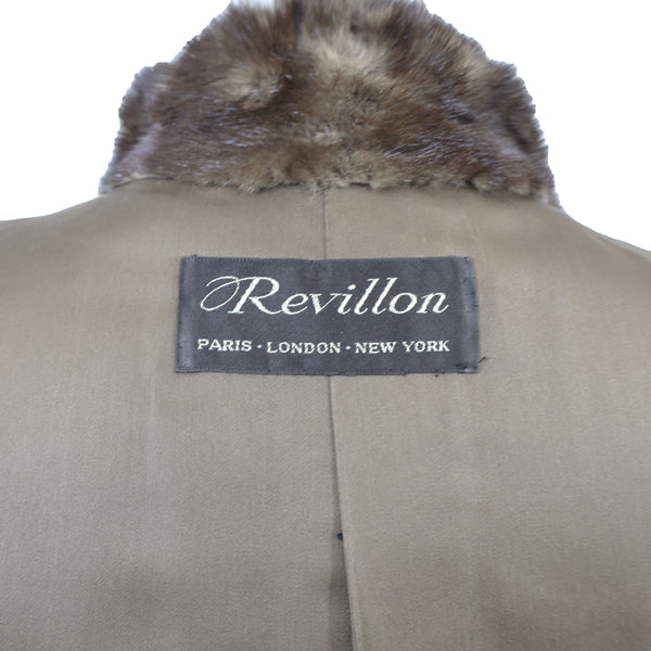 Revillon/ Saks-Fifth Avenue Lunaraine Mink 3/4 Coat- Size M