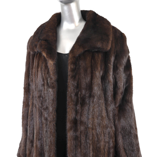 Mahogany Mink Coat- Size XXL