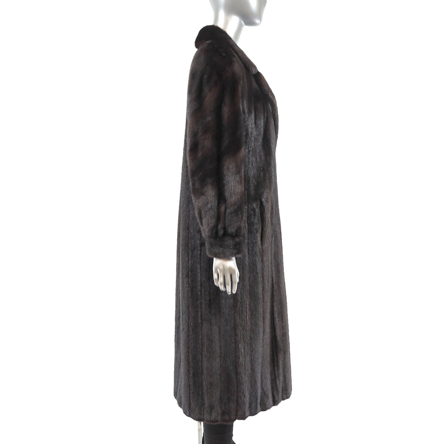 Dark Mahogany Mink Coat- Size L