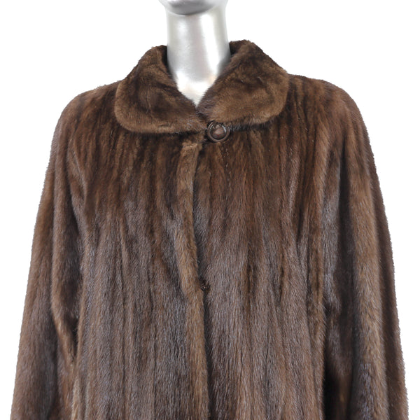 Mahogany Mink Coat- Size XL