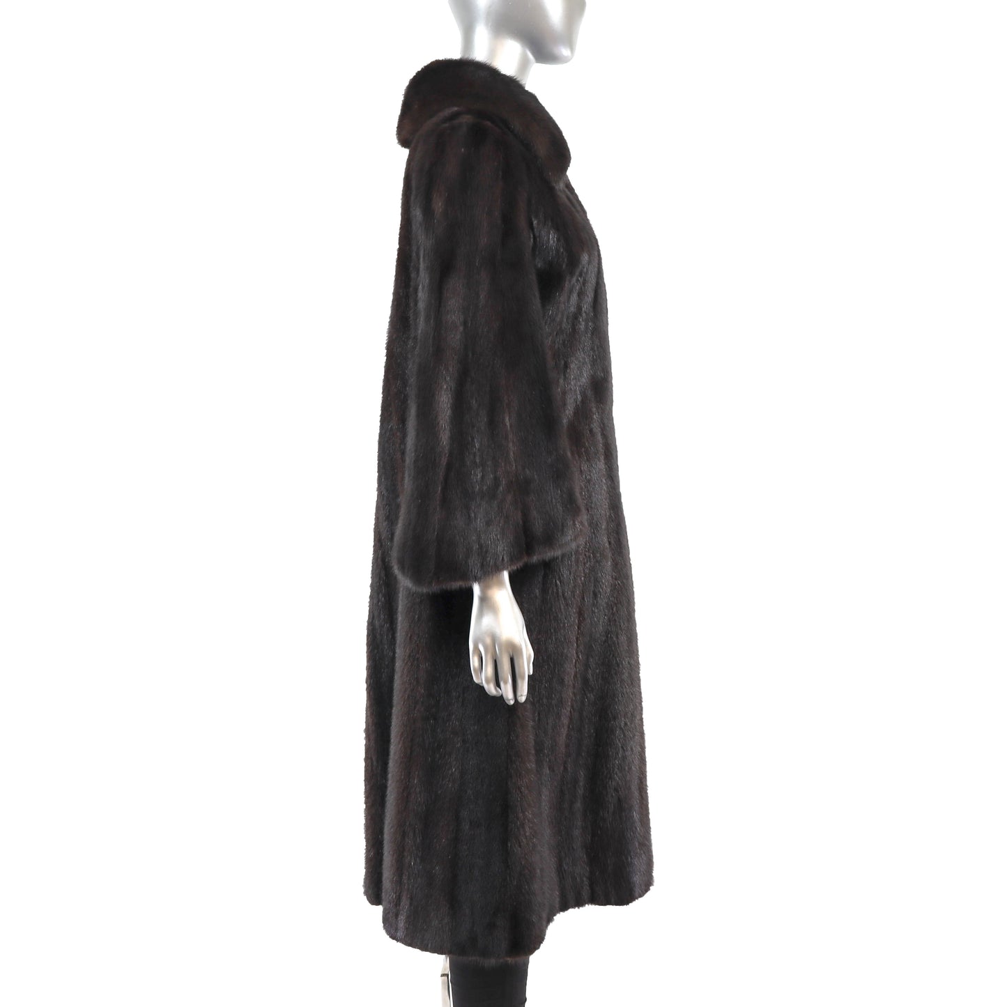 Dark Brown Mink 7/8 Coat- Size M