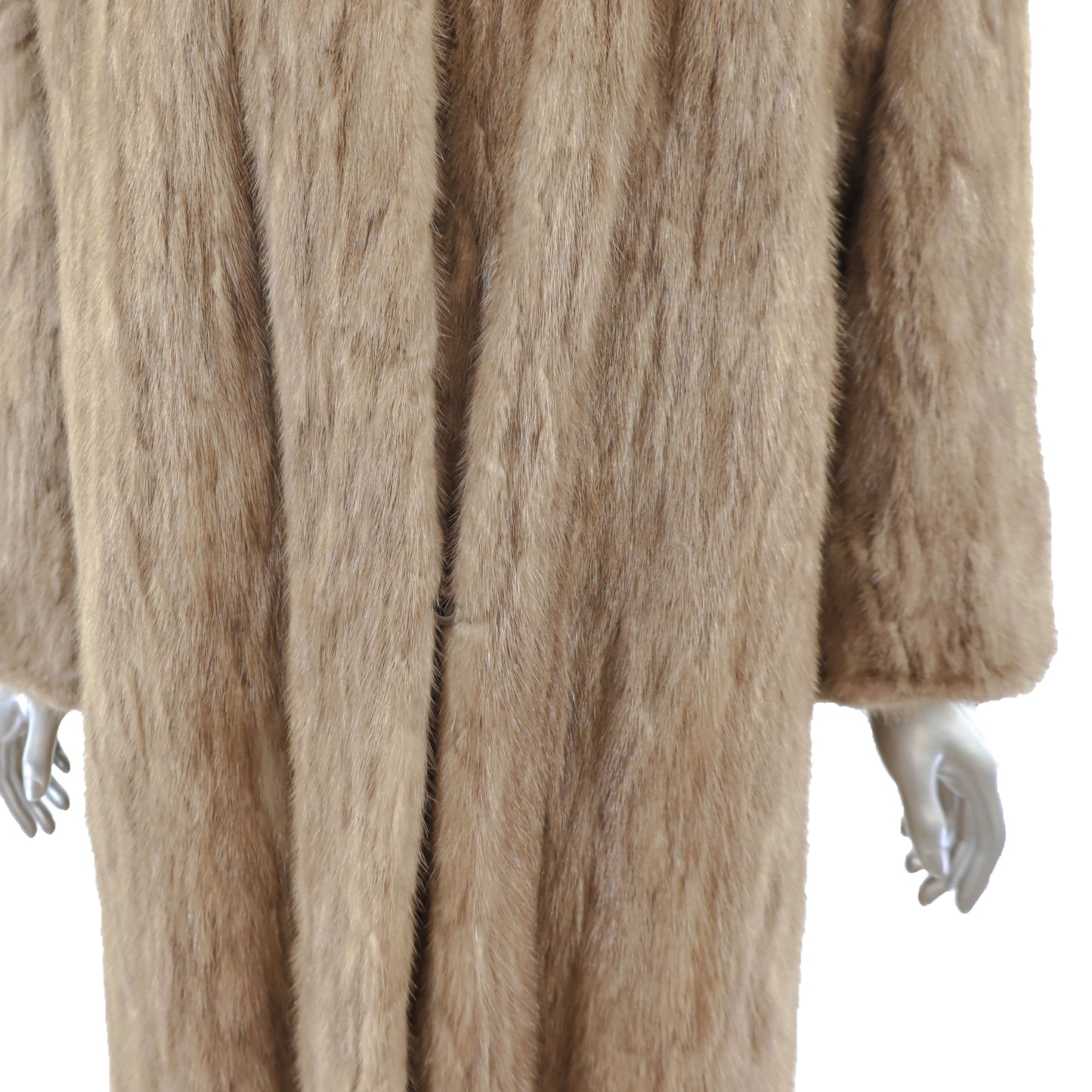 Light Brown Section Mink Coat- Size L