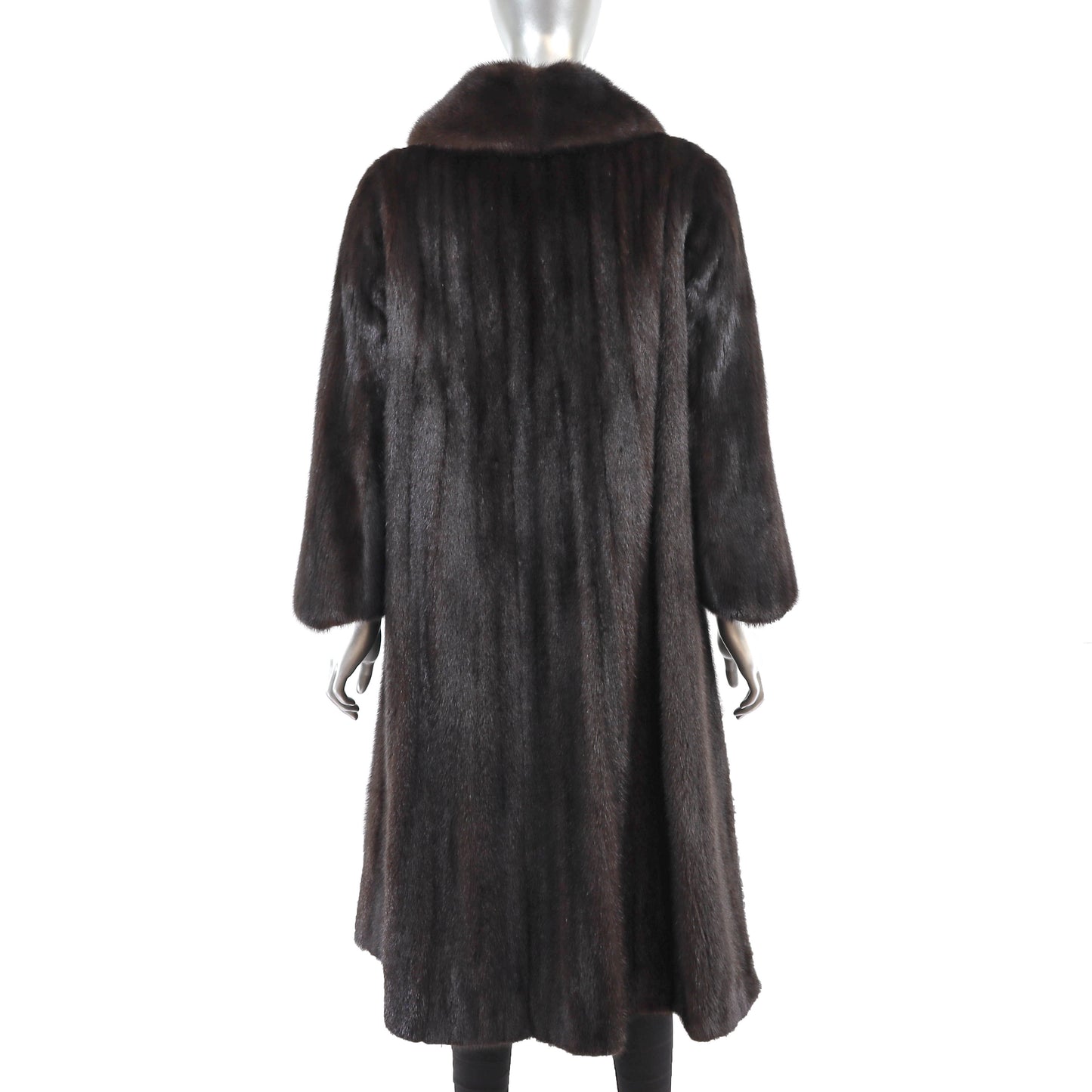 Dark Brown Mink 7/8 Coat- Size M
