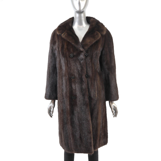 Brown Mink Coat- Size L