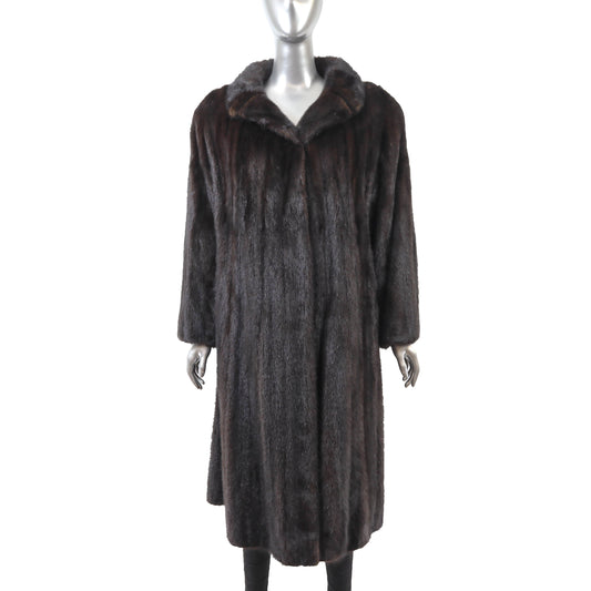 Brown Mink Coat- Size XL