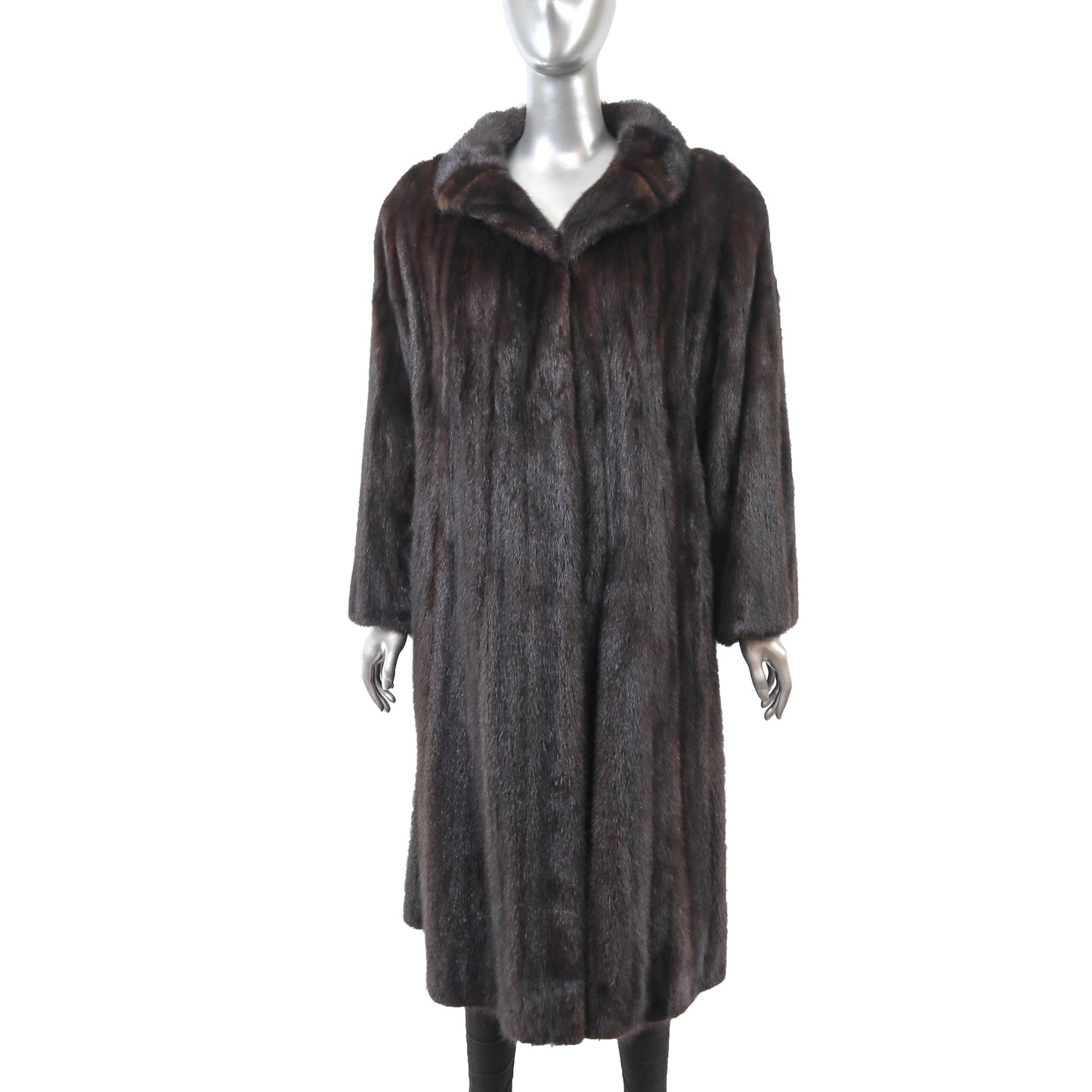Brown Mink Coat- Size XL