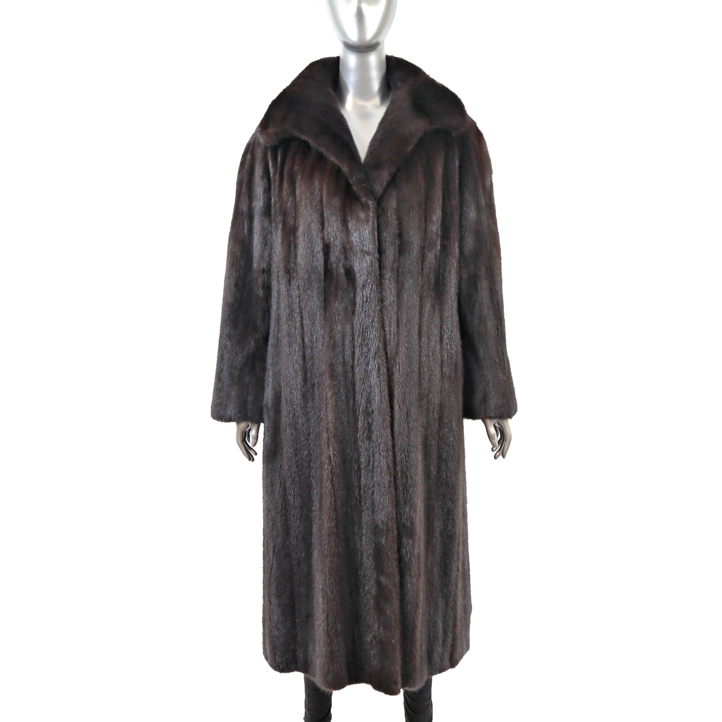 Dark Brown Mink Coat- Size XL