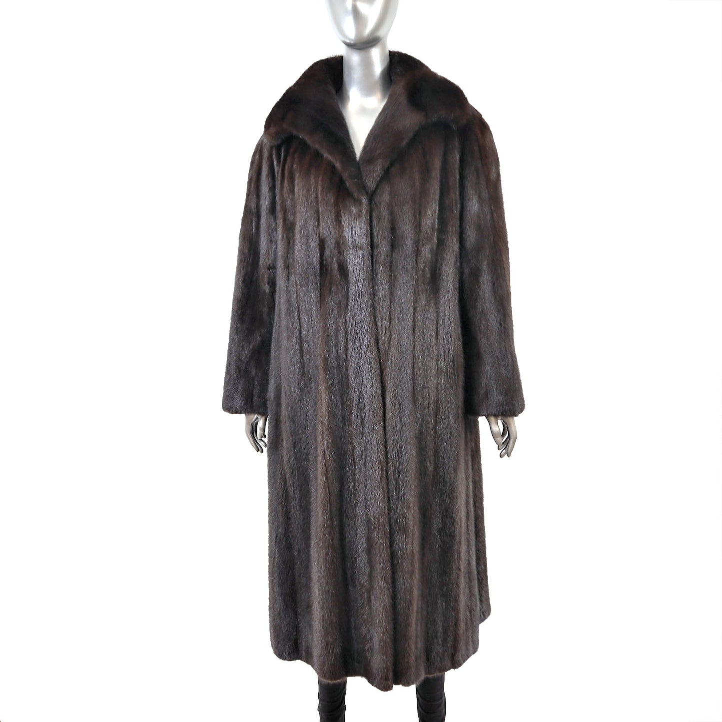 Dark Brown Mink Coat- Size XL