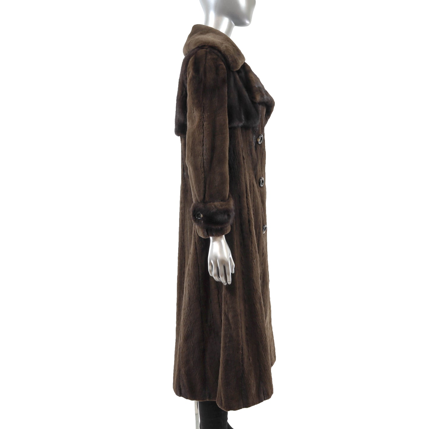 Brown Sheared Mink Coat- Size S