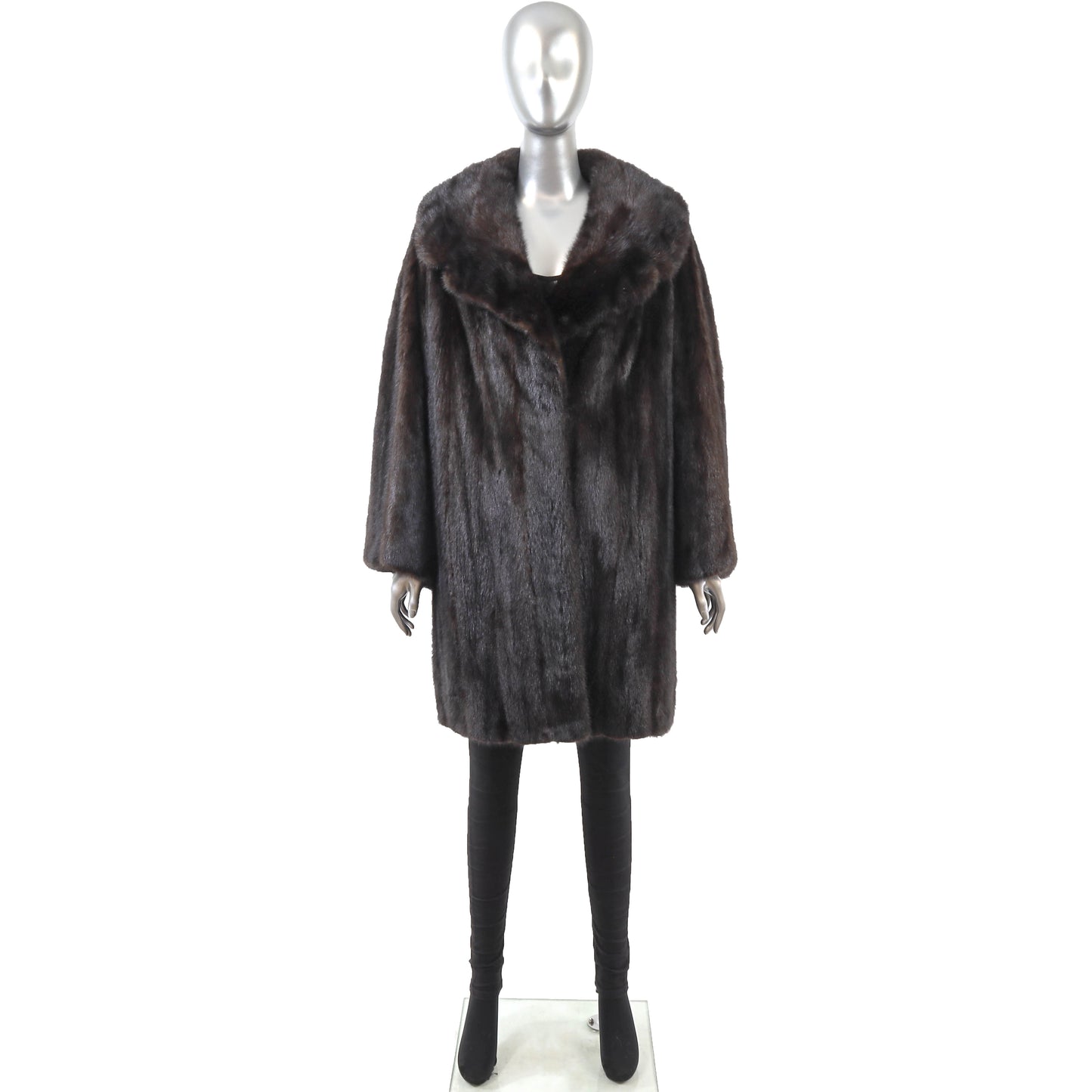 Brown Mink Coat- Size XXL
