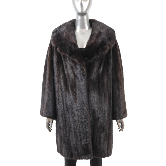 Brown Mink Coat- Size XXL