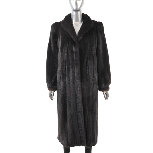 Black Mink Coat- Size M
