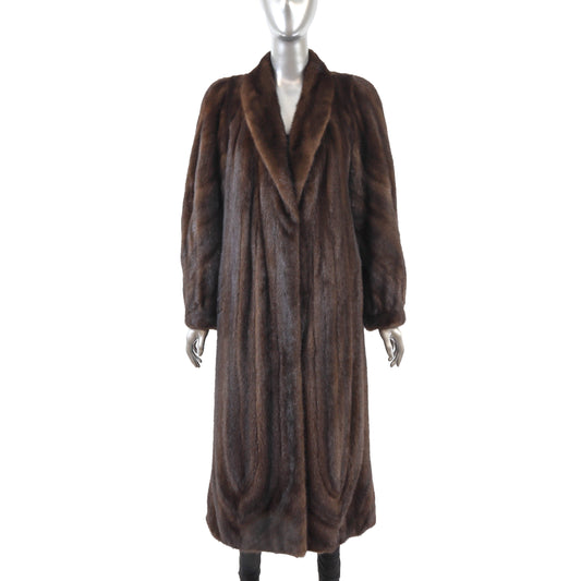 Brown Mink Coat- Size M