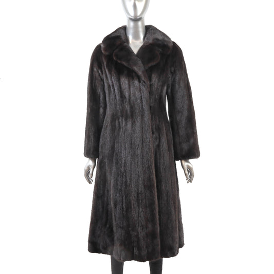 Dark Brown Mink Coat- Size XS