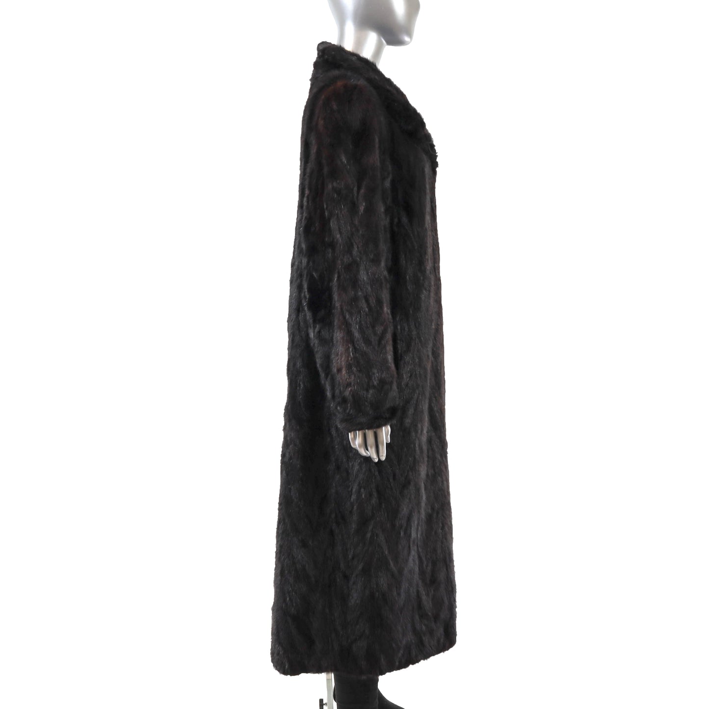 Dark Brown Section Mink Coat- Size XXL