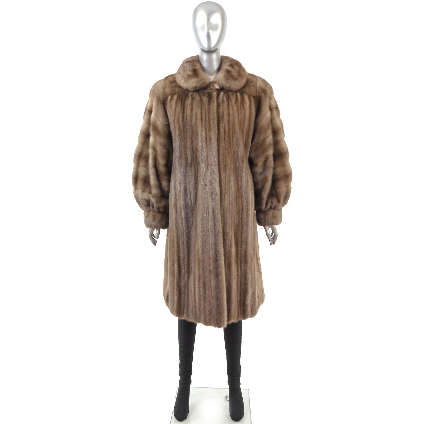 Brown Mink Coat- Size XL