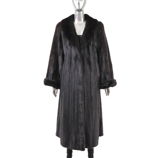 Black Mink Coat- Size L