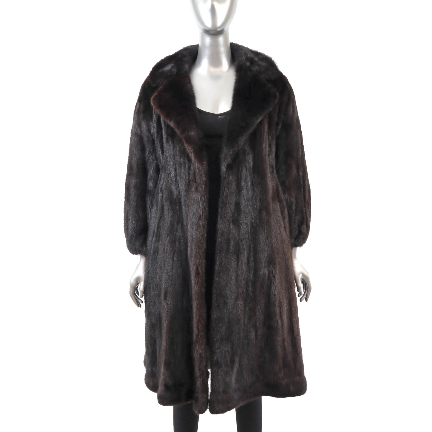 Dark Brown Mink Coat- Size XS