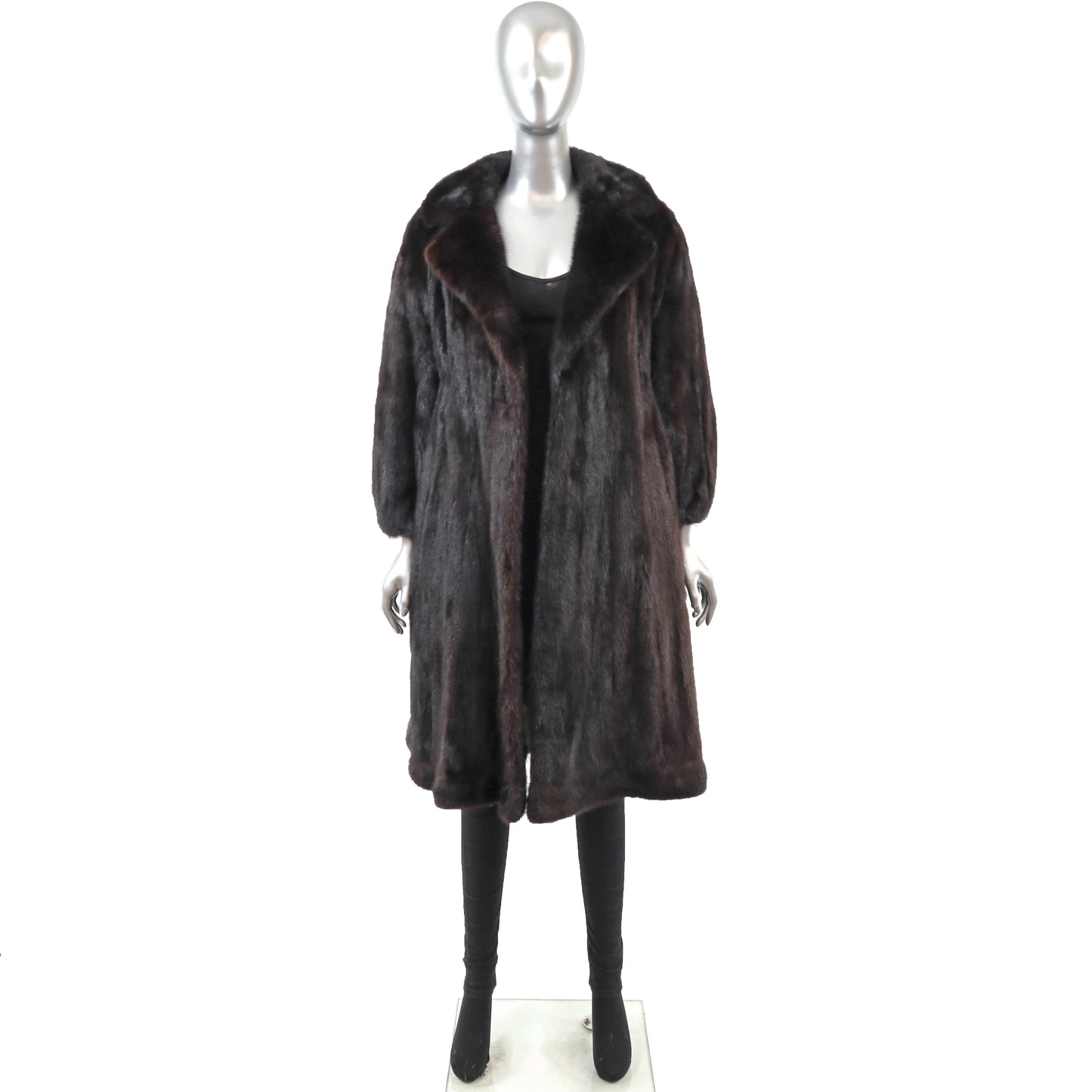 Dark Brown Mink Coat- Size XS