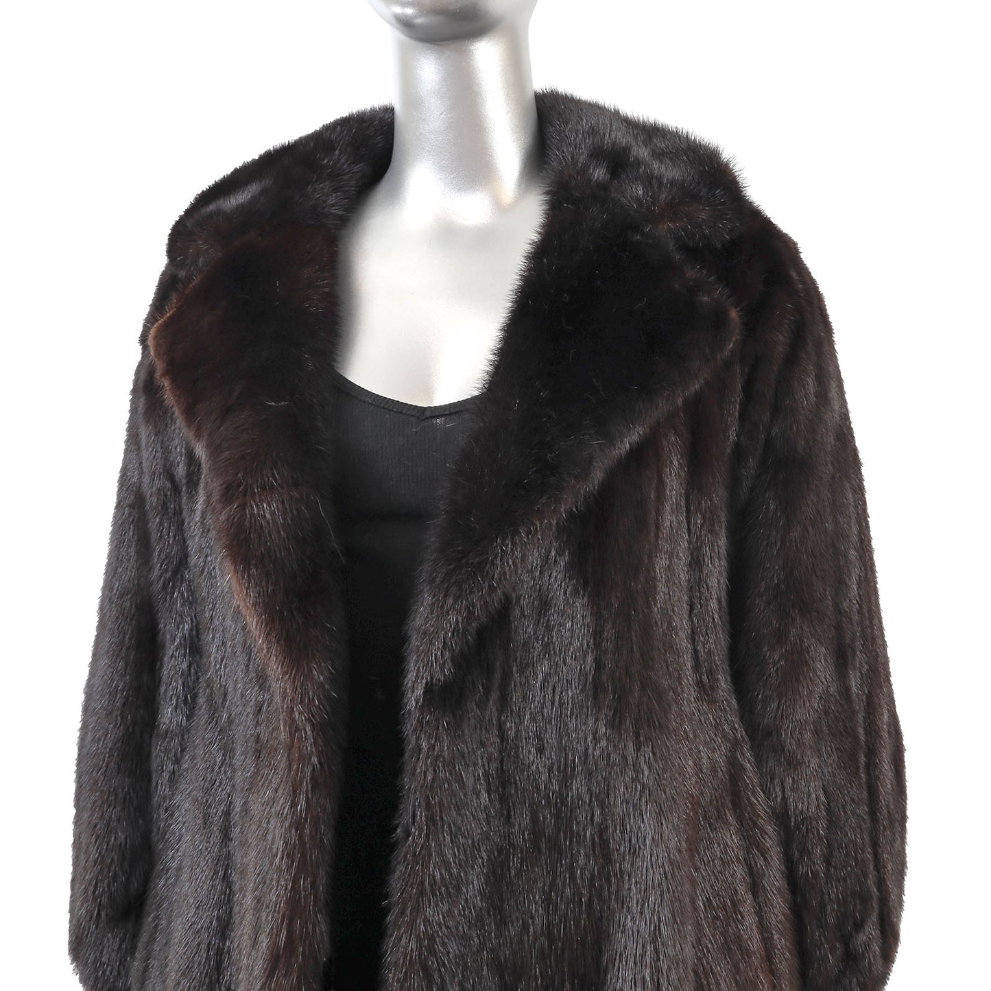 Dark Brown Mink Coat- Size XS