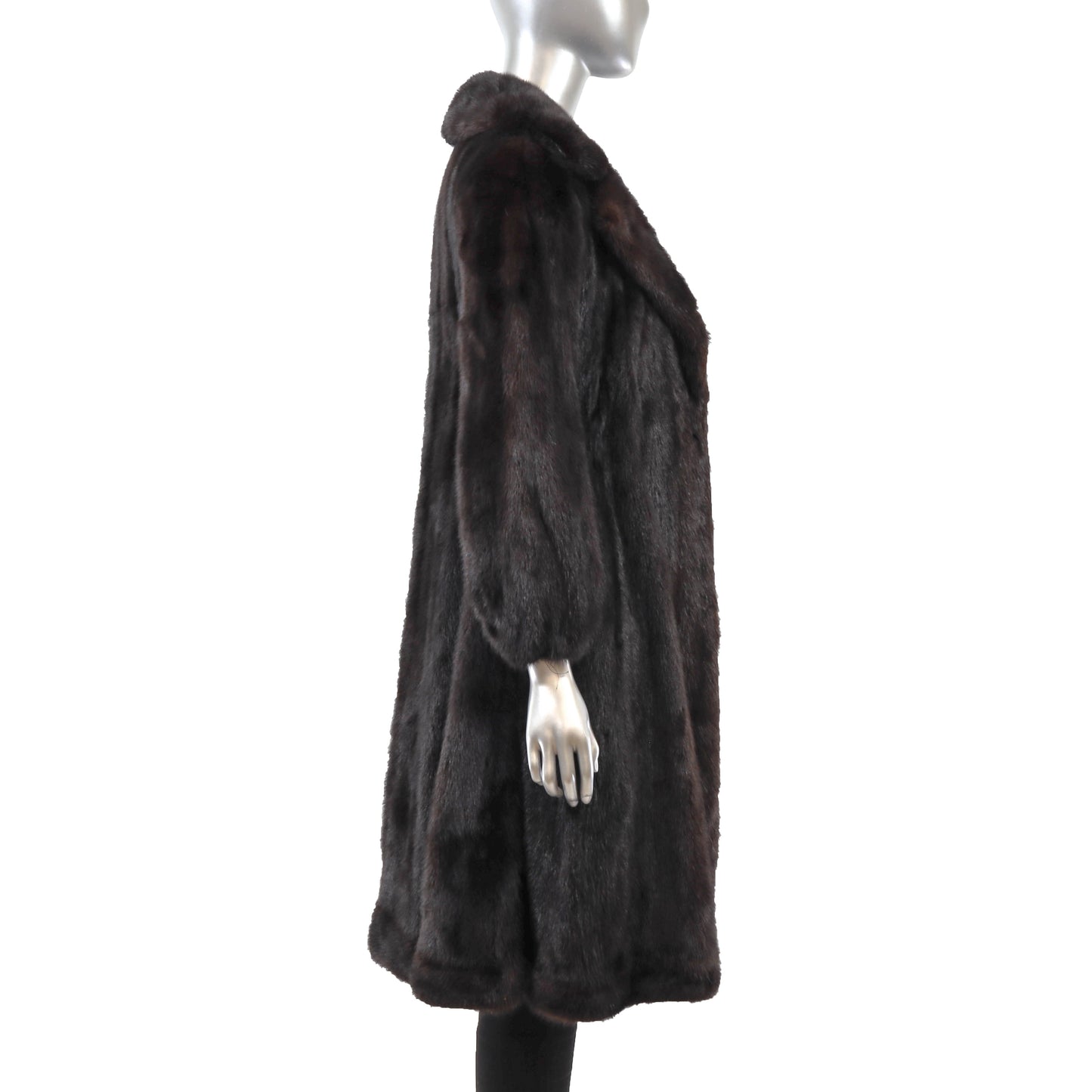 Dark Brown Mink Coat- Size XS