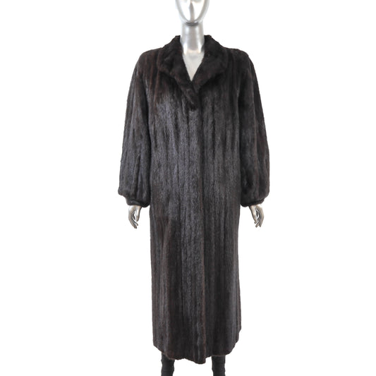 Black Mink Coat- Size M