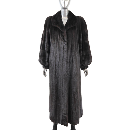 Black Mink Coat- Size XL