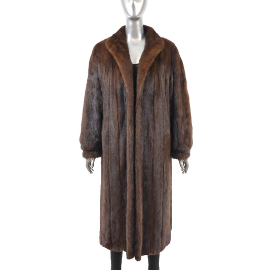 Brown Mink Coat- Size M