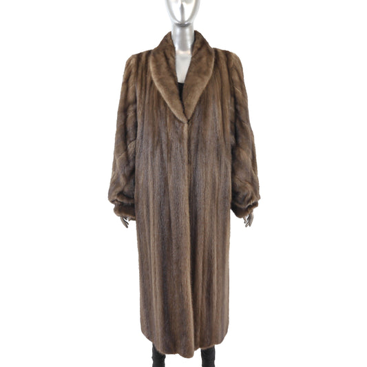 Revillon Brown Mink Coat- Size XL