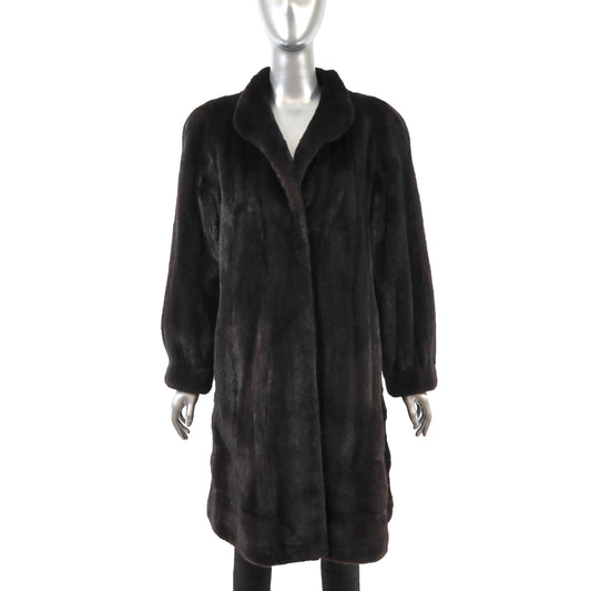 Black Mink Coat- Size M